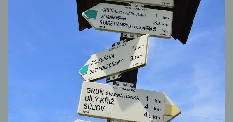 Kozlena, rozcestník Kozlena, rozcestník