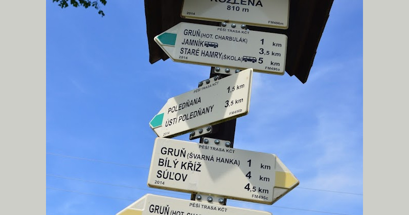 Rozcestník Kozlena Rozcestník Kozlena