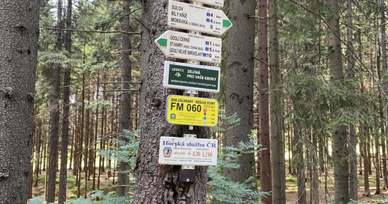 Rozcestník Pod Vjadačkou