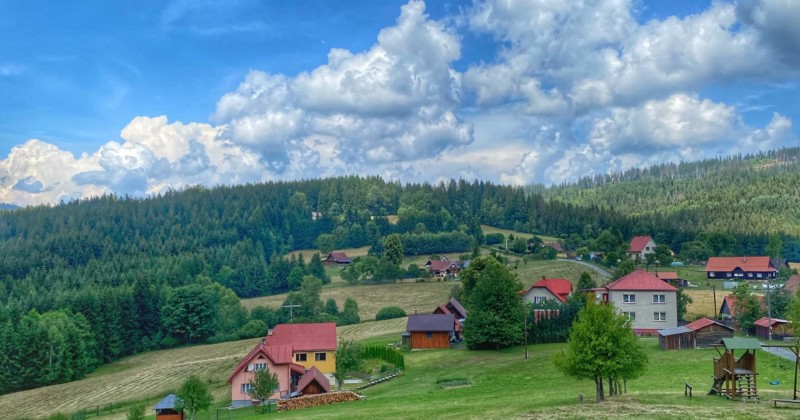Výhled od Horské chaty Doroťanka