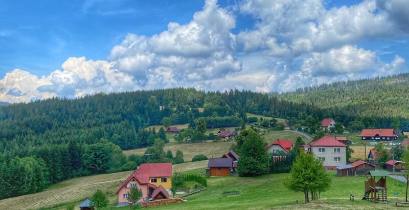 Výhled od Horské chaty Doroťanka